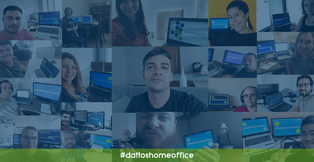 Equipe Dattos aumentando a produtividade no home office